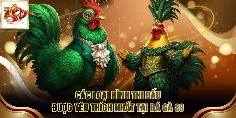 Các loại hình thi đấu được yêu thích nhất tại đá gà 88