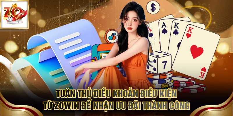 Tuân thủ điều khoản điều kiện từ ZOWIN để nhận ưu đãi thành công